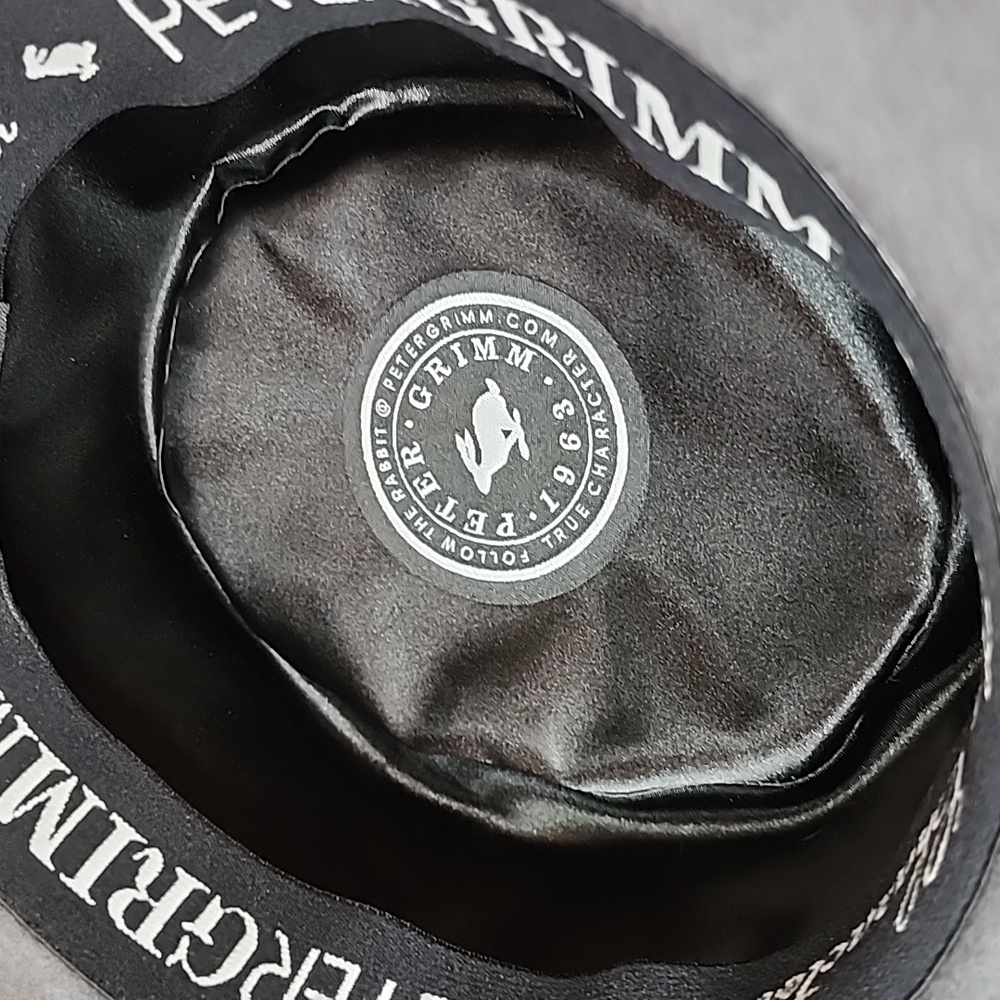 Peter Grimm Belina Hat Wide Stiff Brim Round Crown Silver Jewel Satin Lining - Picture 9 of 14